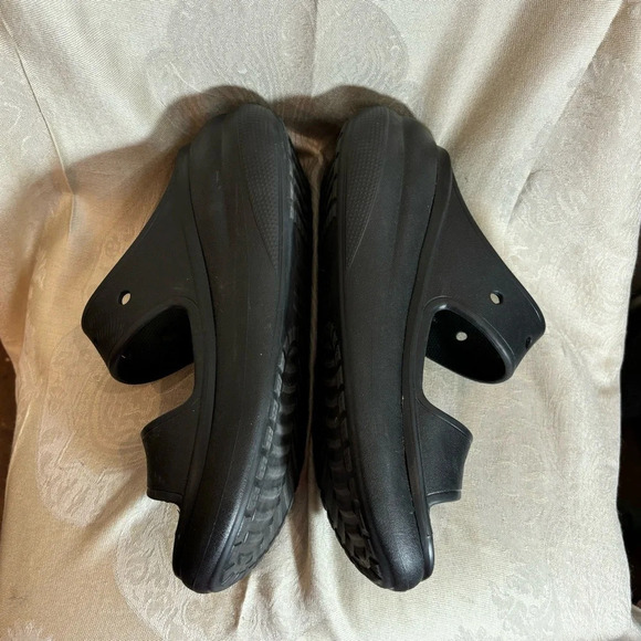 CROCS Sz 11 Classic Crush Iconic  Comfort Chunky Wedge 2 Straps Slip On Slides - Picture 6 of 13